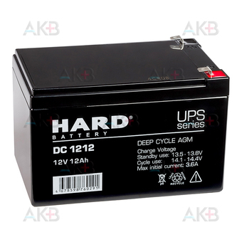 HARD DC 1212 12V 12Ah (151x98x95) AGM Deep Cycle