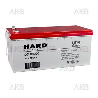 HARD DC 12200 12V 200Ah (522x240x221) AGM Deep Cycle
