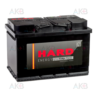 HARD 77 Ач 750A п.п. (278x175x190) ca/ca silver