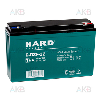 HARD 12V 38Ah (266x76x170) 6-DZF-32