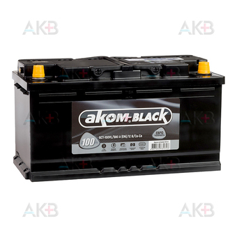 Аком BLACK 100 Ач 980A (353x175x190) обр. пол.