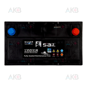 Автомобильный аккумулятор SAIL 135D31R 85 Ач 700A прям. пол. (303x173x225). Фото 2