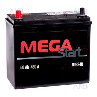 MEGA START 60B24R 50Ah 430A прям. пол. (237x127x225) узкие клеммы