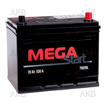 MEGA START 75D26L 70Ah 530A обр. пол. (261x175x225)