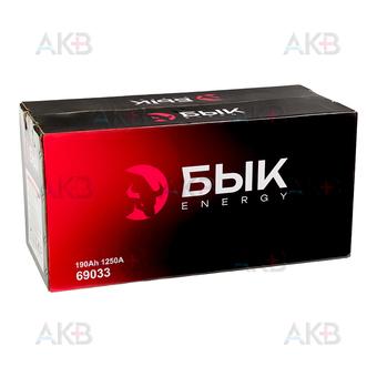 Автомобильный аккумулятор БЫК Energy 69033 190Ah 1250A обр. пол. (506х220х223). Фото 3