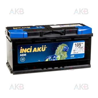 INCI AKU Start&Stop AGM LEO 105 Ач 950A обр. пол. (394x175x190) L6 105 095 013