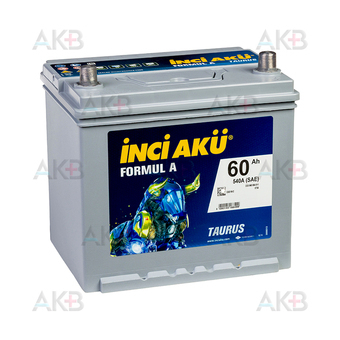 INCI AKU FORMUL A TAURUS 60 Ач 540А обр. пол. (232x173x225) D23 060 054 011 JIS TYPE SLI
