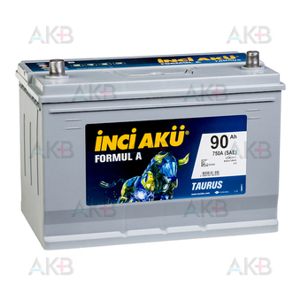 INCI AKU FORMUL A TAURUS 90 Ач 750А прям. пол. (306x173x225) D31 090 075 111 JIS TYPE SLI
